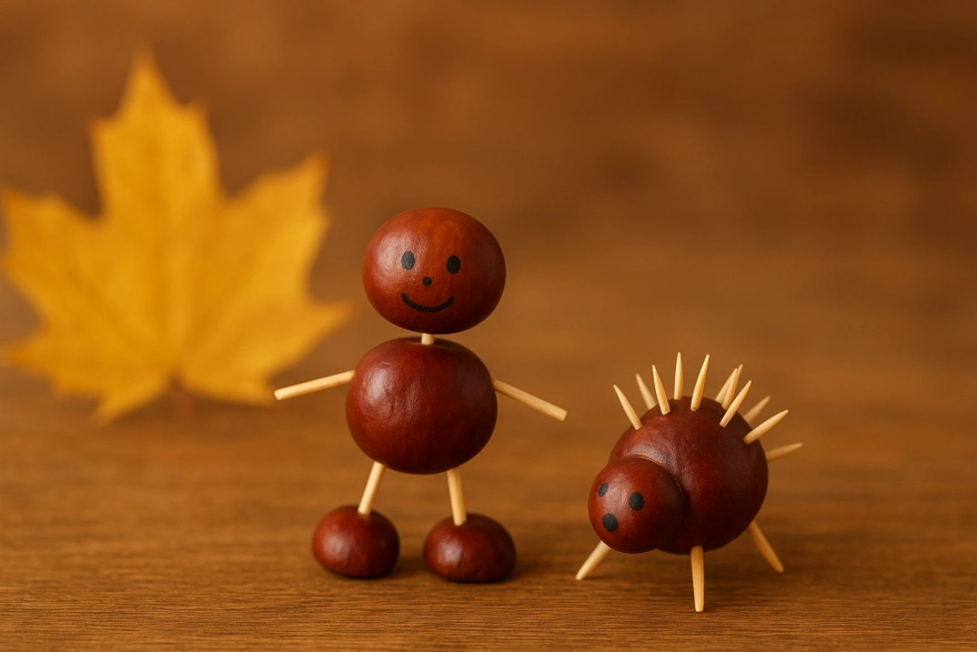 Őszi díszek gesztenyéből #diy #ősz #gesztenye #dísz